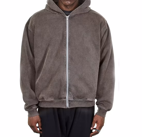 メンズの厚みのあるオーバーサイズの具体化されたカスタムデザインパーカー